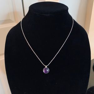 Purple crystal necklace with bracelet 💜